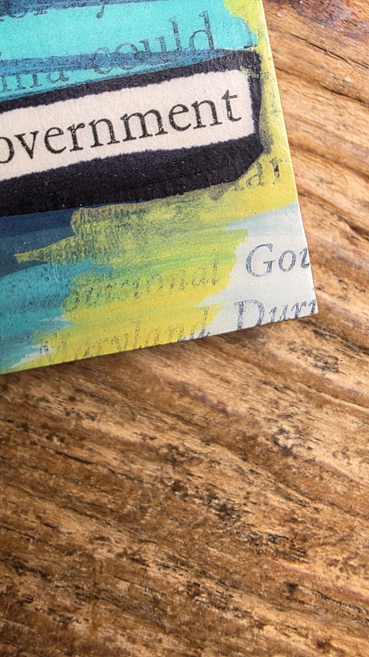 Against the Aristocracy Denying Equitable Control Magnet, One of a Kind Magnet Made from an Upcycled Book