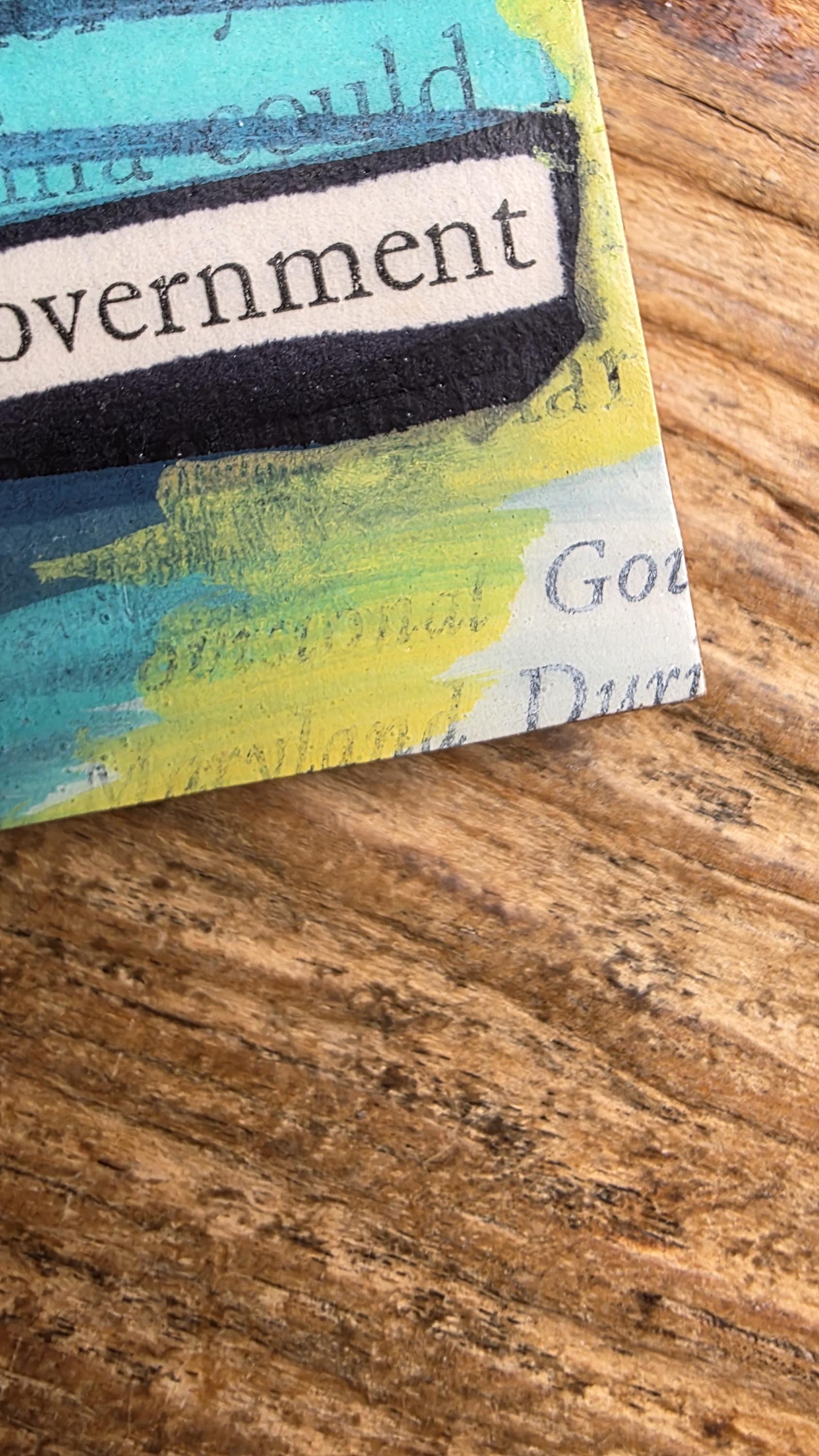 Against the Aristocracy Denying Equitable Control Magnet, One of a Kind Magnet Made from an Upcycled Book