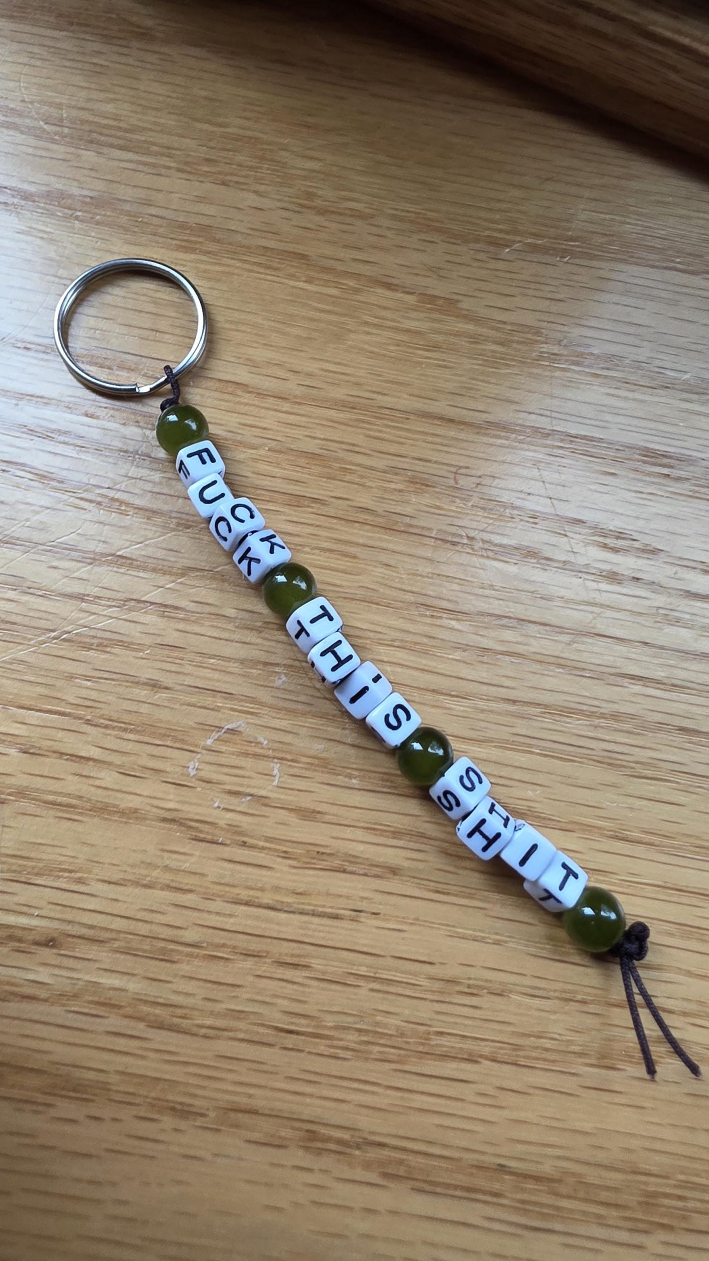 Fuck This Shit Keychain – Funny Beaded Keychain, Bestselling Snarky Gift, Handmade Keychain, Adult Humor Gift, Sarcastic Beaded Keychain