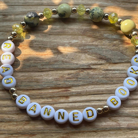 READ BANNED BOOKS | Yellow Turquoise Bracelet |