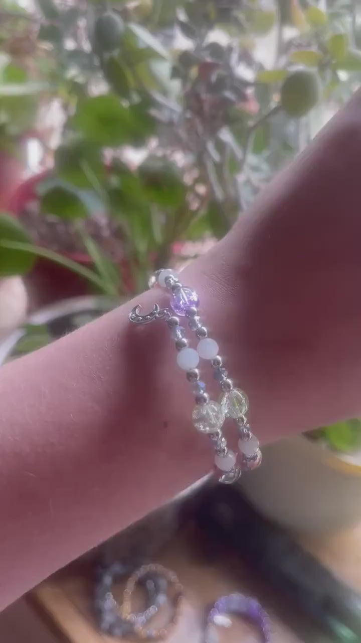 STAR CLUSTER Memory Wire Bracelet,