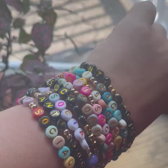 Adjustable Bohemian "Anti-Social" Bracelet | Handmade Purple Crystal Statement Jewelry for College Students