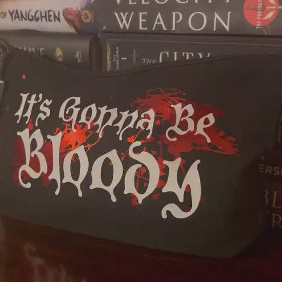 GONNA BE BLOODY Zipper Pouch | Macrabre Cosmetic Pouch | Gifts for Horror Fans | Gothic Horror Design | Feminine Hygiene Organizer