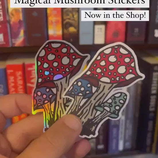 MAGICAL MUSHROOMS Stickers | Matte and Holographic Stickers | Waterproof Stickers | Cottagecore Sticker | Shroom Art | 3in Tall