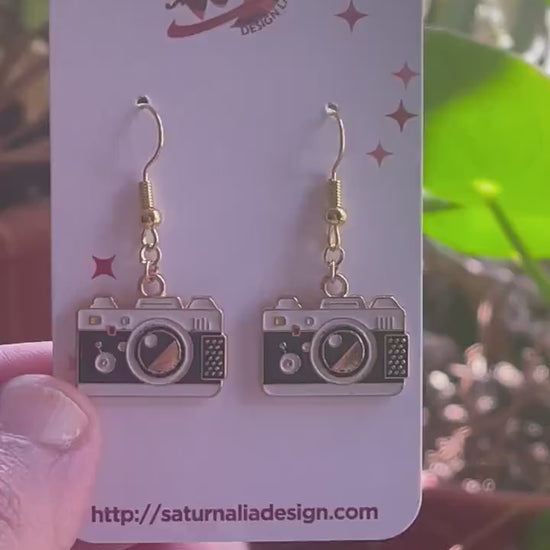 SNAPSHOT Earrings, Camera Earrings, Photographer Gift Ideas, Gifts for Artists, DSLR Camera Earrings, Gifts for Her, Anniversary Gifts