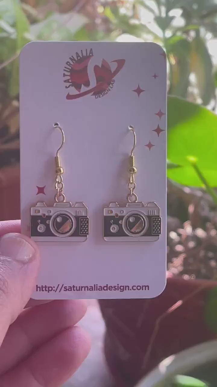 SNAPSHOT Earrings, Camera Earrings, Photographer Gift Ideas, Gifts for Artists, DSLR Camera Earrings, Gifts for Her, Anniversary Gifts